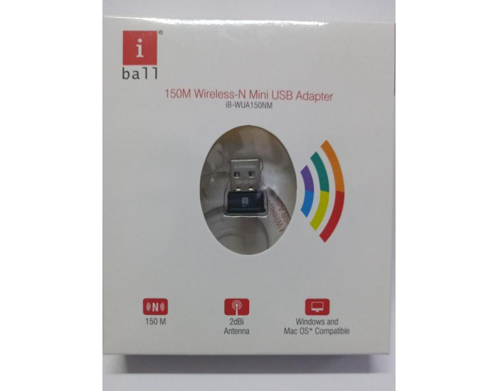 IBALL USB WIFI ADAPTER 150 MBPS (IB-WUA150NM)